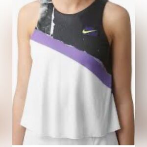 Nike Court Black, White, and Purple Tank Top
